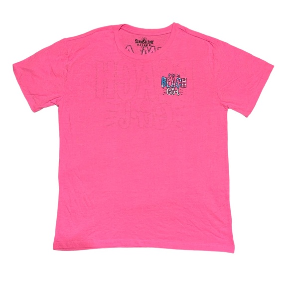 NWT Sunshine raised pink graphic beach t-shirt - Picture 5 of 6